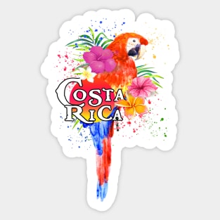 Costa Rica Tropical Parrot Macaw Sticker